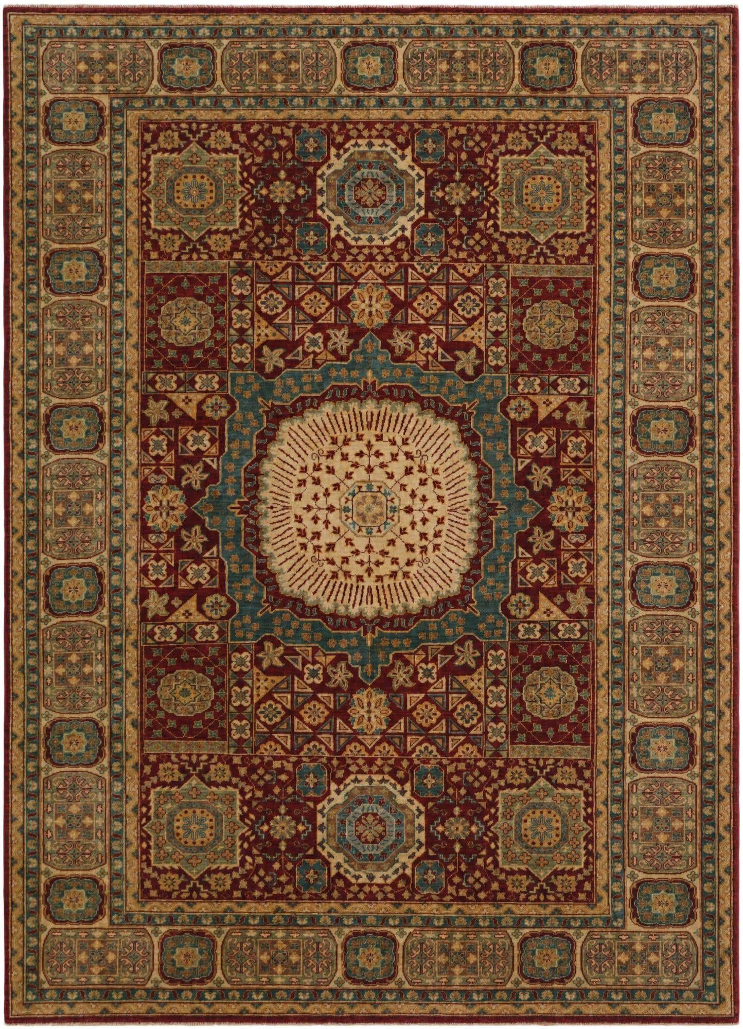 7' x 9' 7 Hand Knotted Mamluk Ziegler Rug