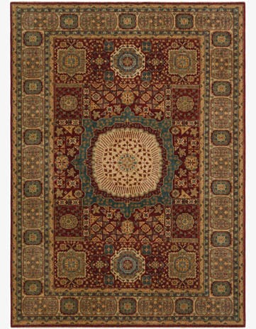 7' x 9' 7 Hand Knotted Mamluk Ziegler Rug