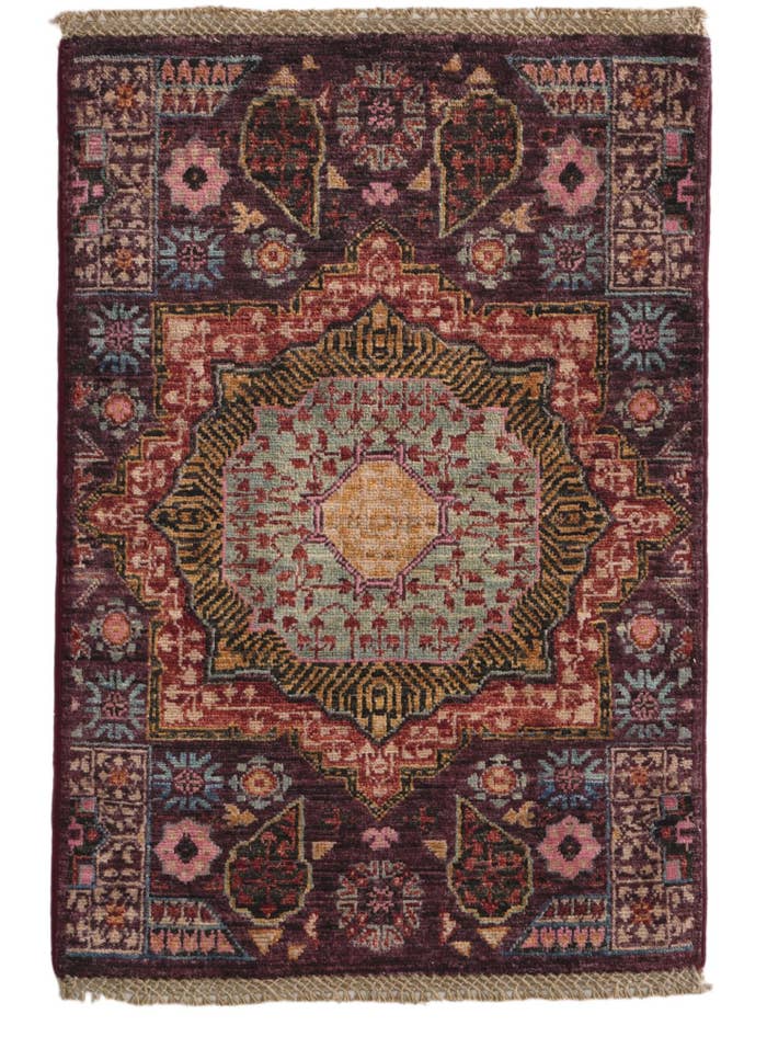 Detail image of 2' x 3' Hand Knotted Mamluk Ziegler Rug