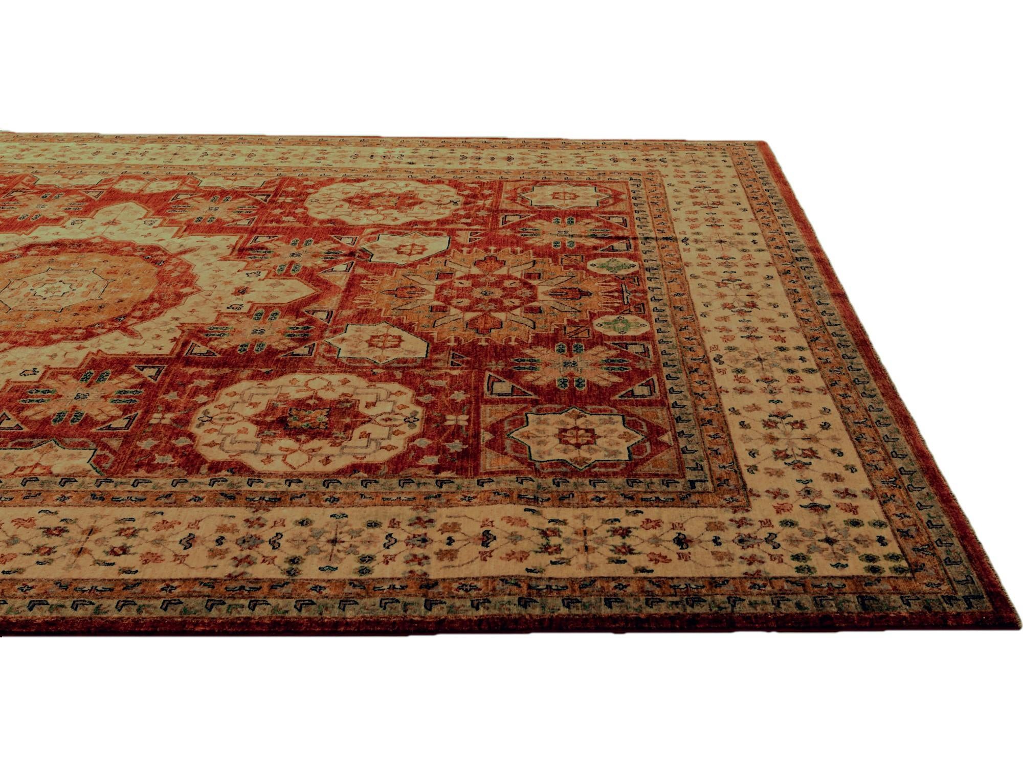 8' 10 x 12' 3 Hand Knotted Mamluk Ziegler Rug