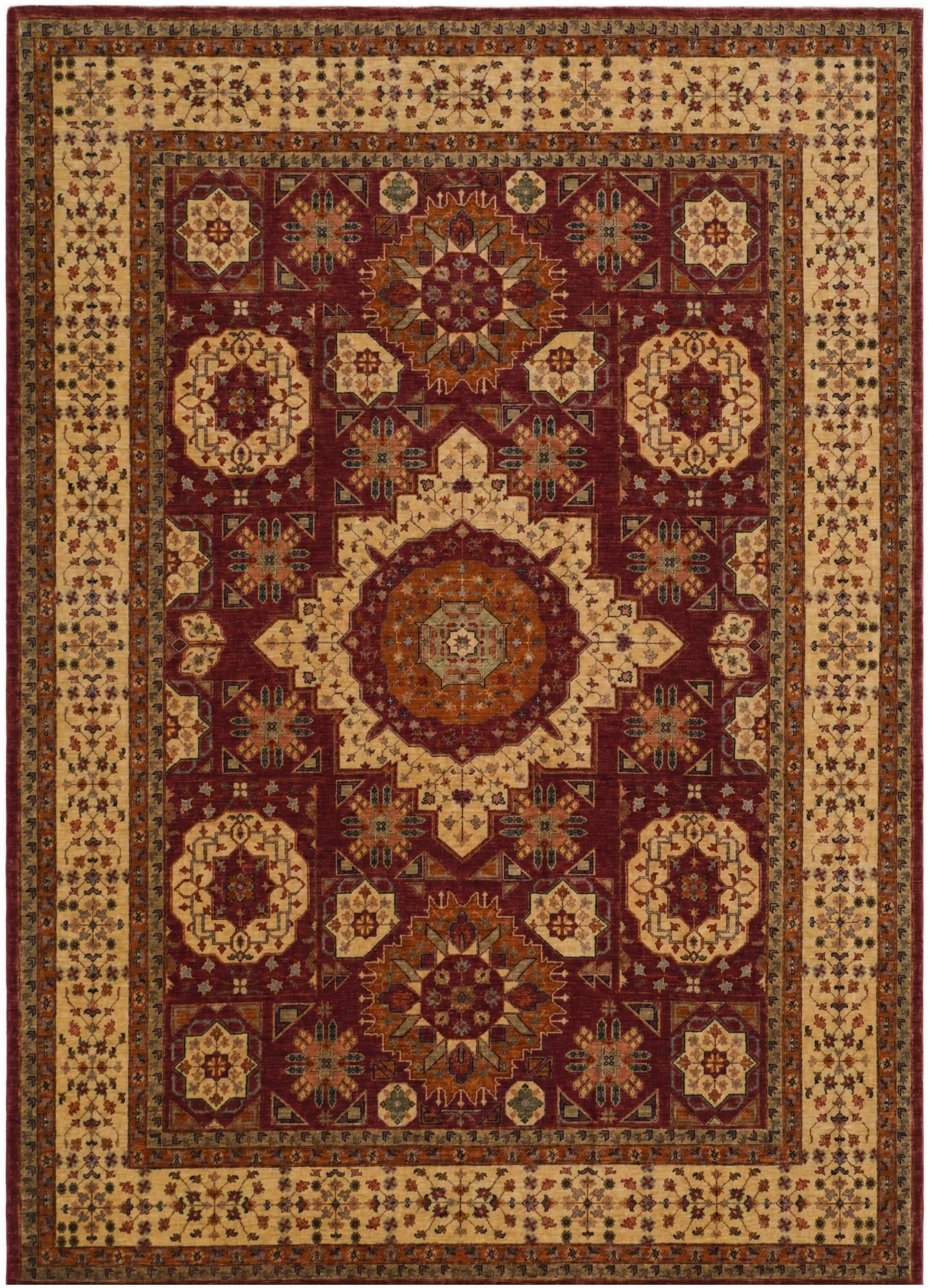 8' 10 x 12' 3 Hand Knotted Mamluk Ziegler Rug