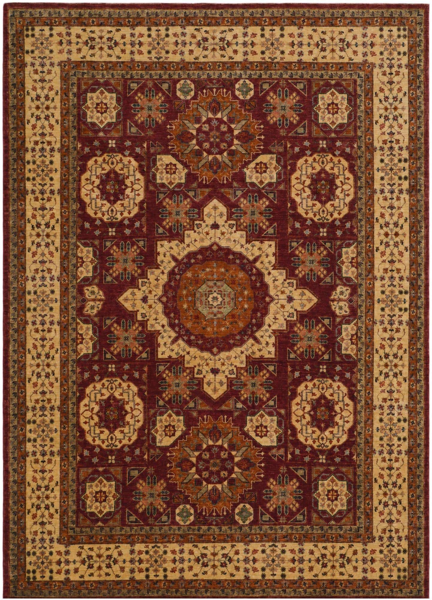 8' 10 x 12' 3 Hand Knotted Mamluk Ziegler Rug