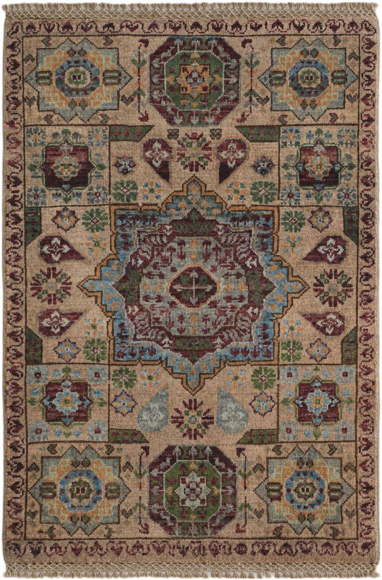 2' x 3' Hand Knotted Mamluk Ziegler Rug