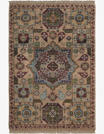 2' x 3' Hand Knotted Mamluk Ziegler Rug