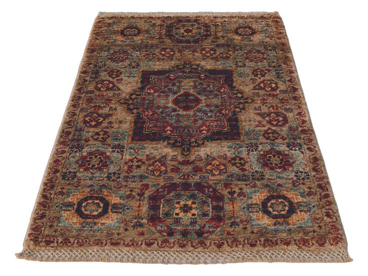 Detail image of 2' x 3' Hand Knotted Mamluk Ziegler Rug