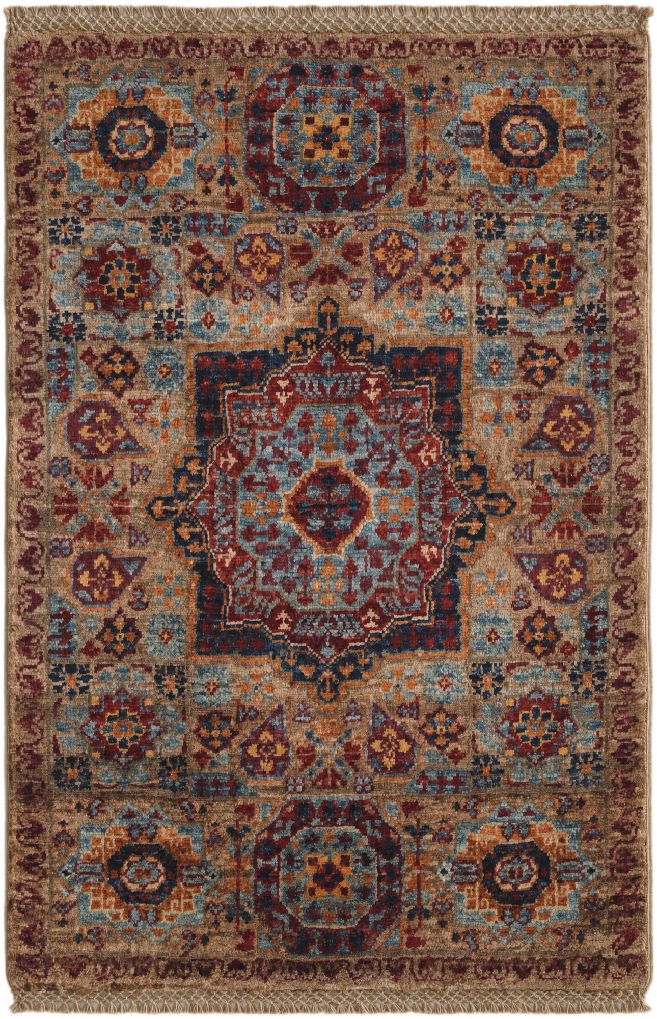 2' x 3' Hand Knotted Mamluk Ziegler Rug