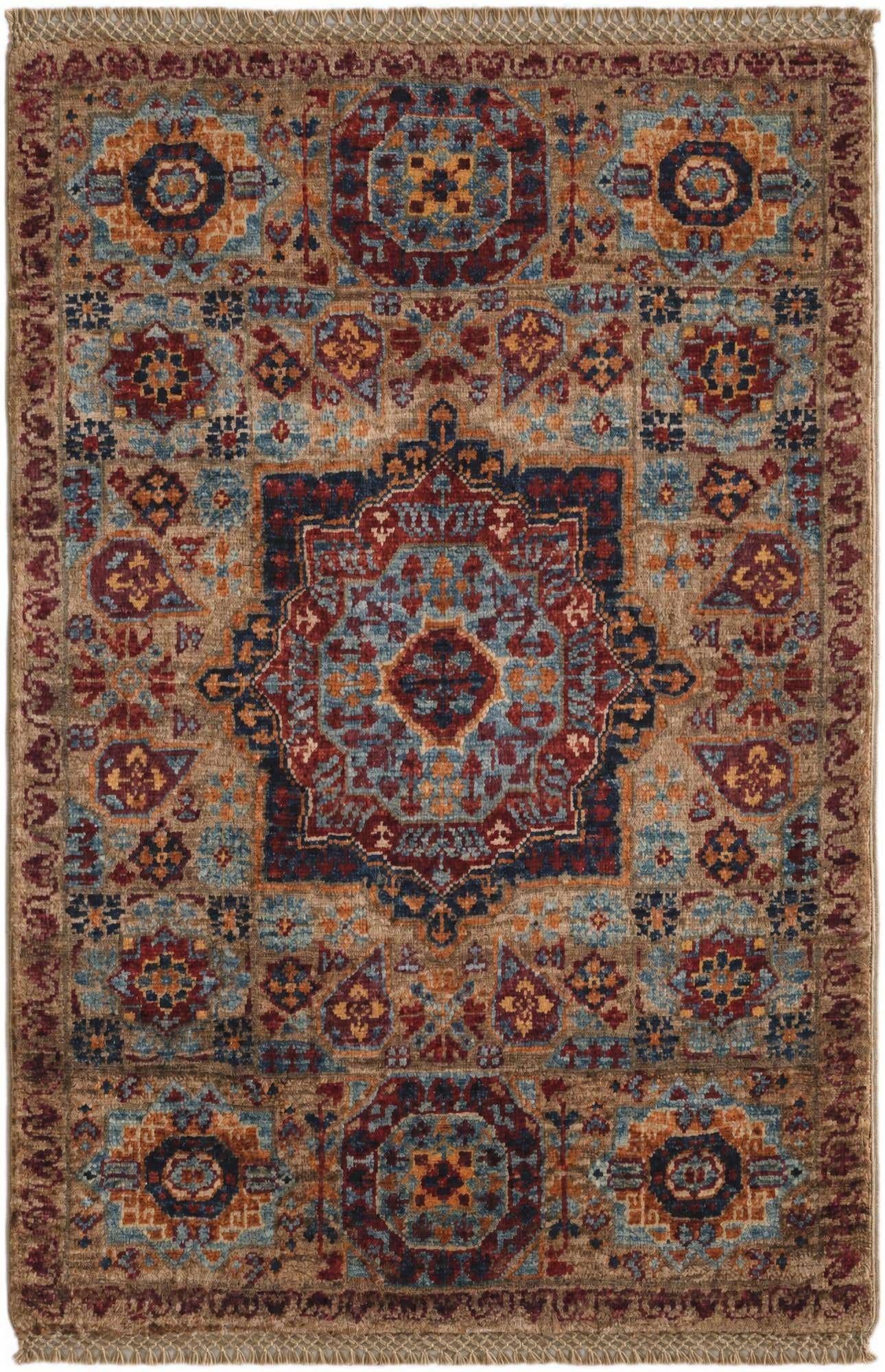 2' x 3' Hand Knotted Mamluk Ziegler Rug