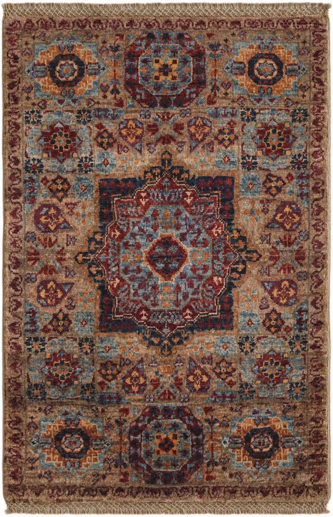 2' x 3' Hand Knotted Mamluk Ziegler Rug