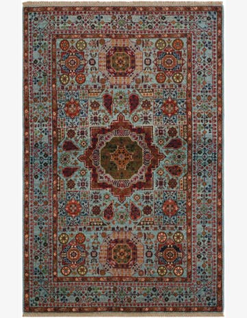 3' 4 x 5' 1 Hand Knotted Mamluk Ziegler Rug