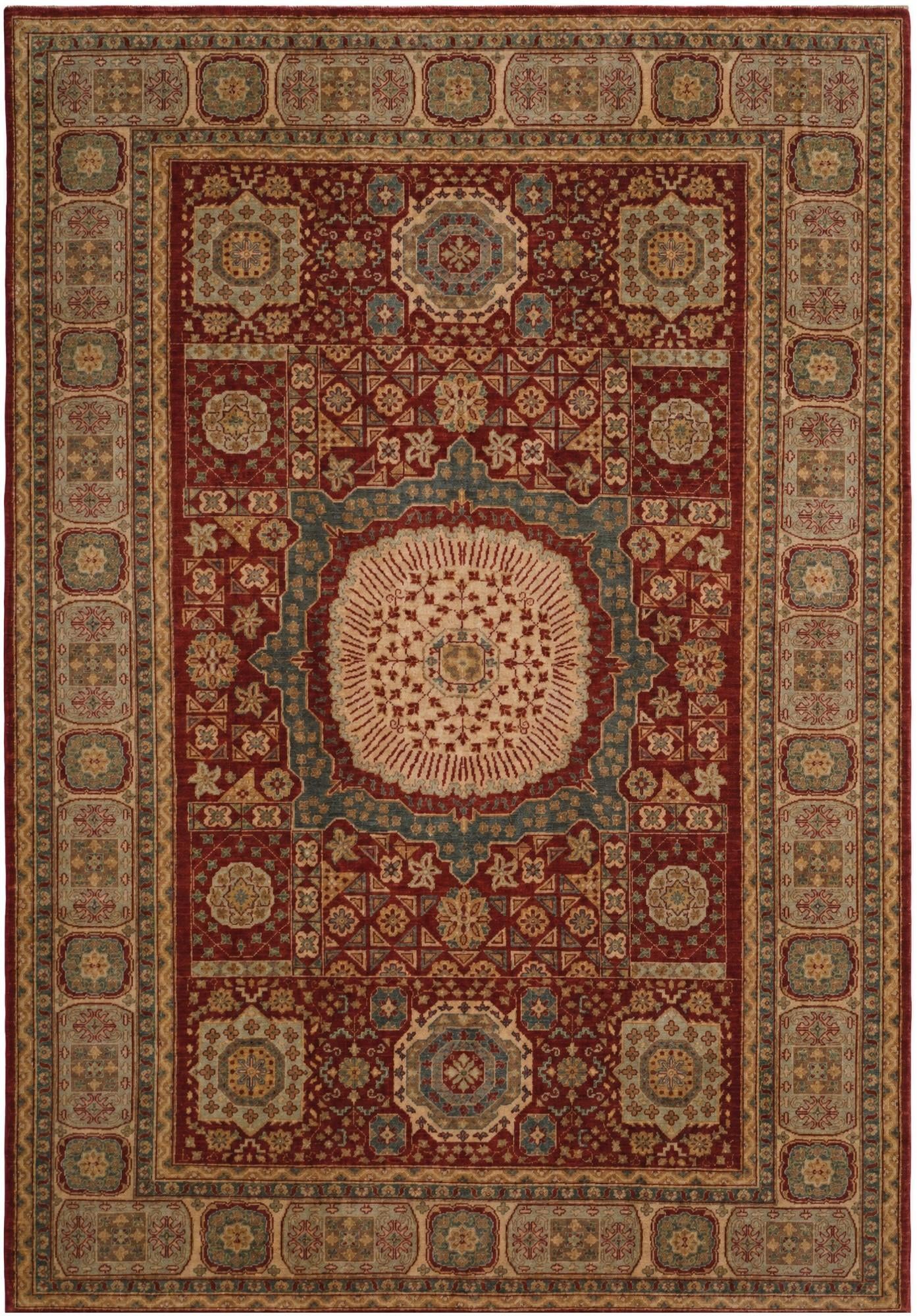 6' 8 x 9' 7 Hand Knotted Mamluk Ziegler Rug