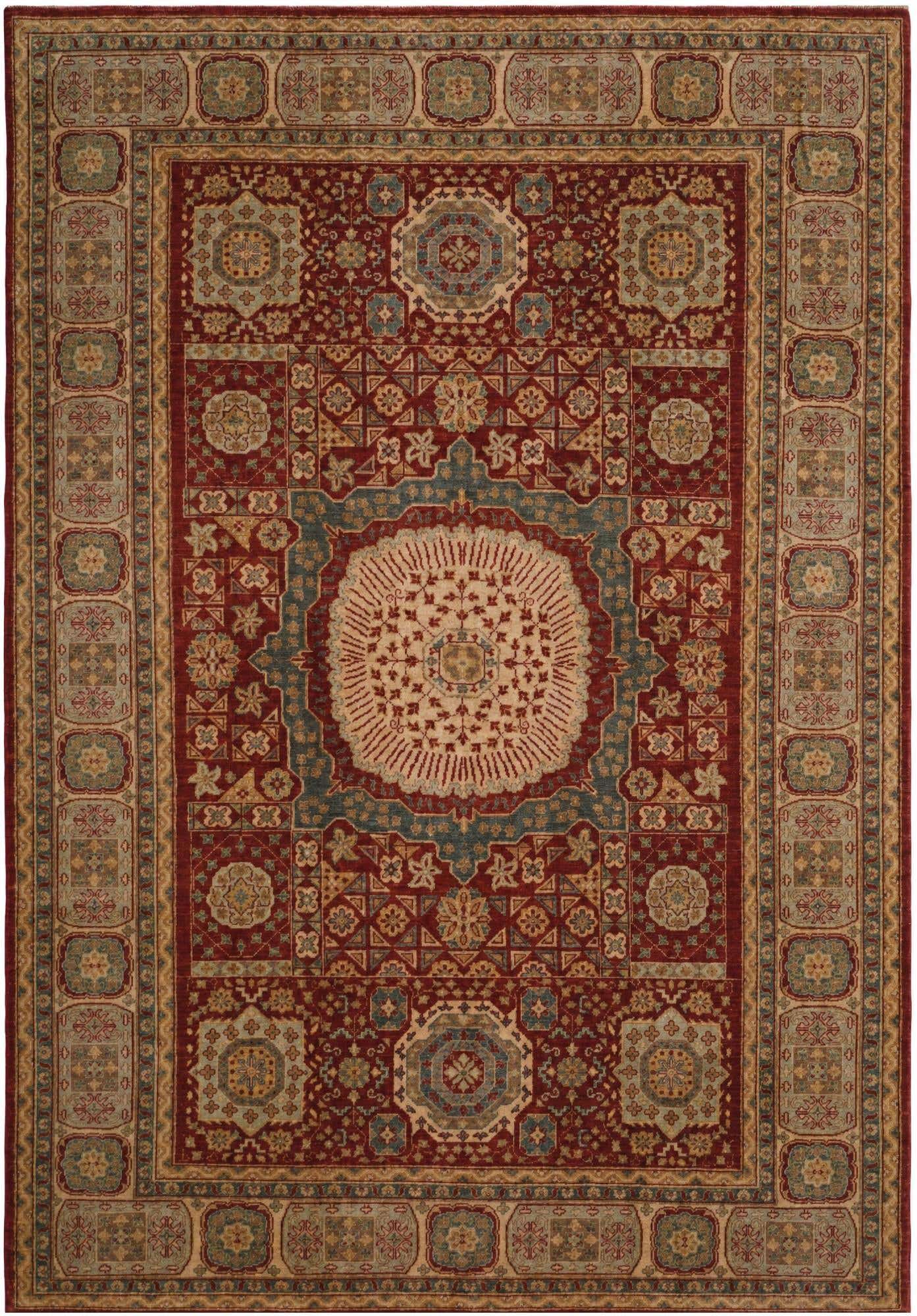 6' 8 x 9' 7 Hand Knotted Mamluk Ziegler Rug