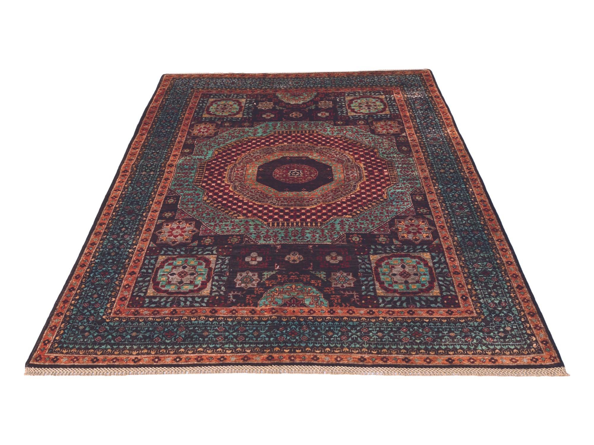 5' 2 x 7' 3 Hand Knotted Mamluk Ziegler Rug