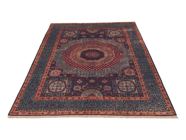 Detail image of 5' 2 x 7' 3 Hand Knotted Mamluk Ziegler Rug
