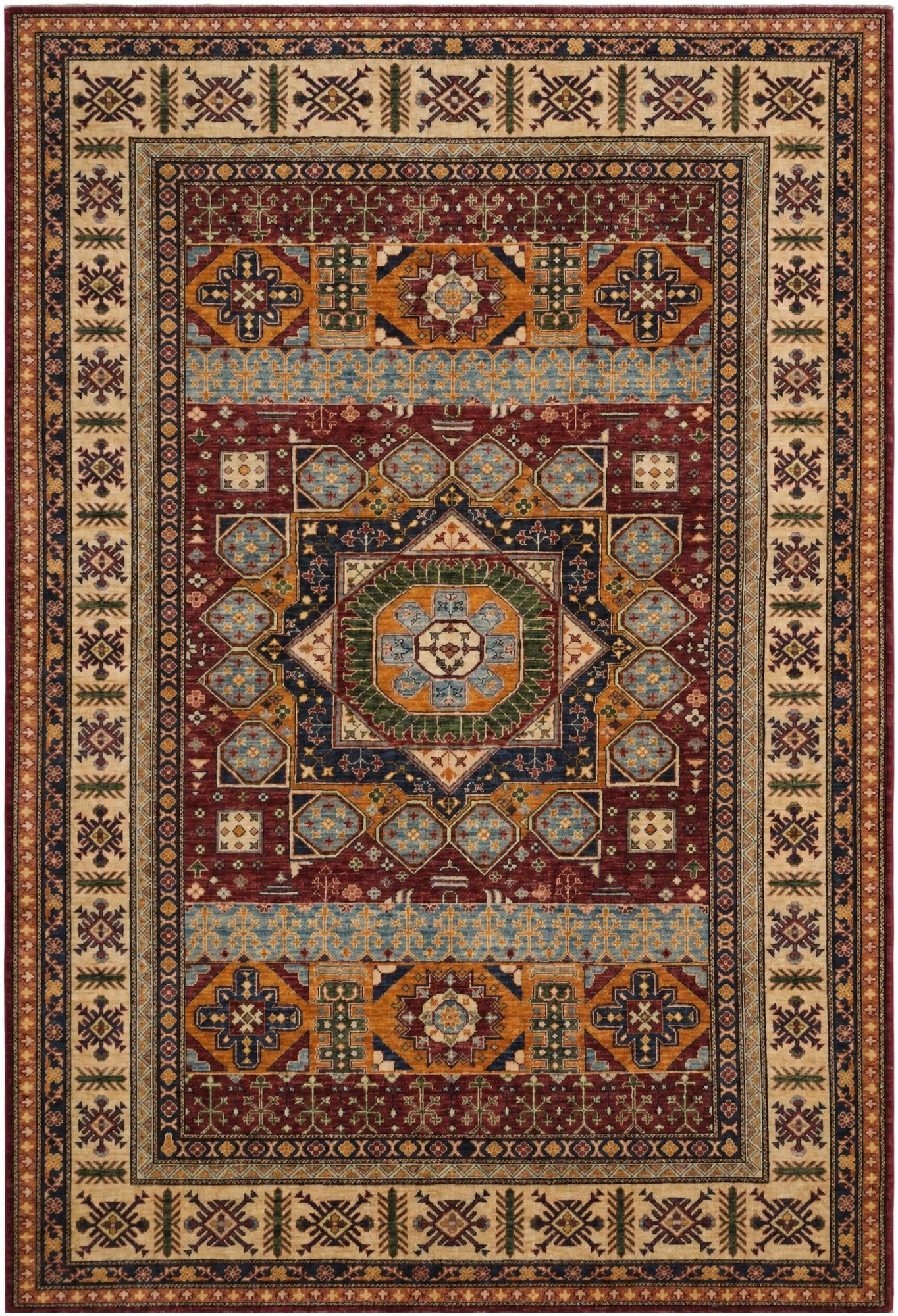 6' 1 x 8' 10 Hand Knotted Mamluk Ziegler Rug