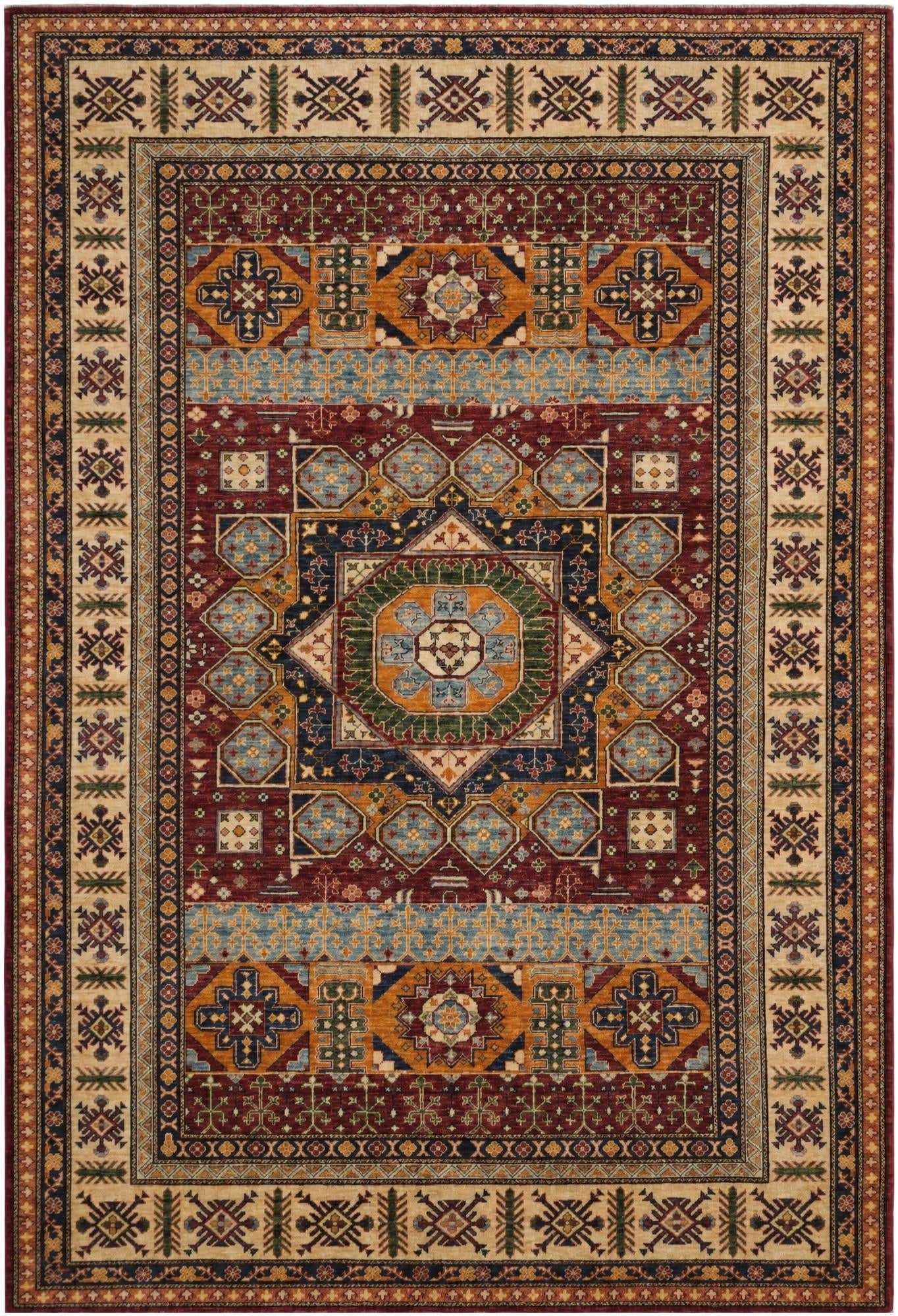 6' 1 x 8' 10 Hand Knotted Mamluk Ziegler Rug