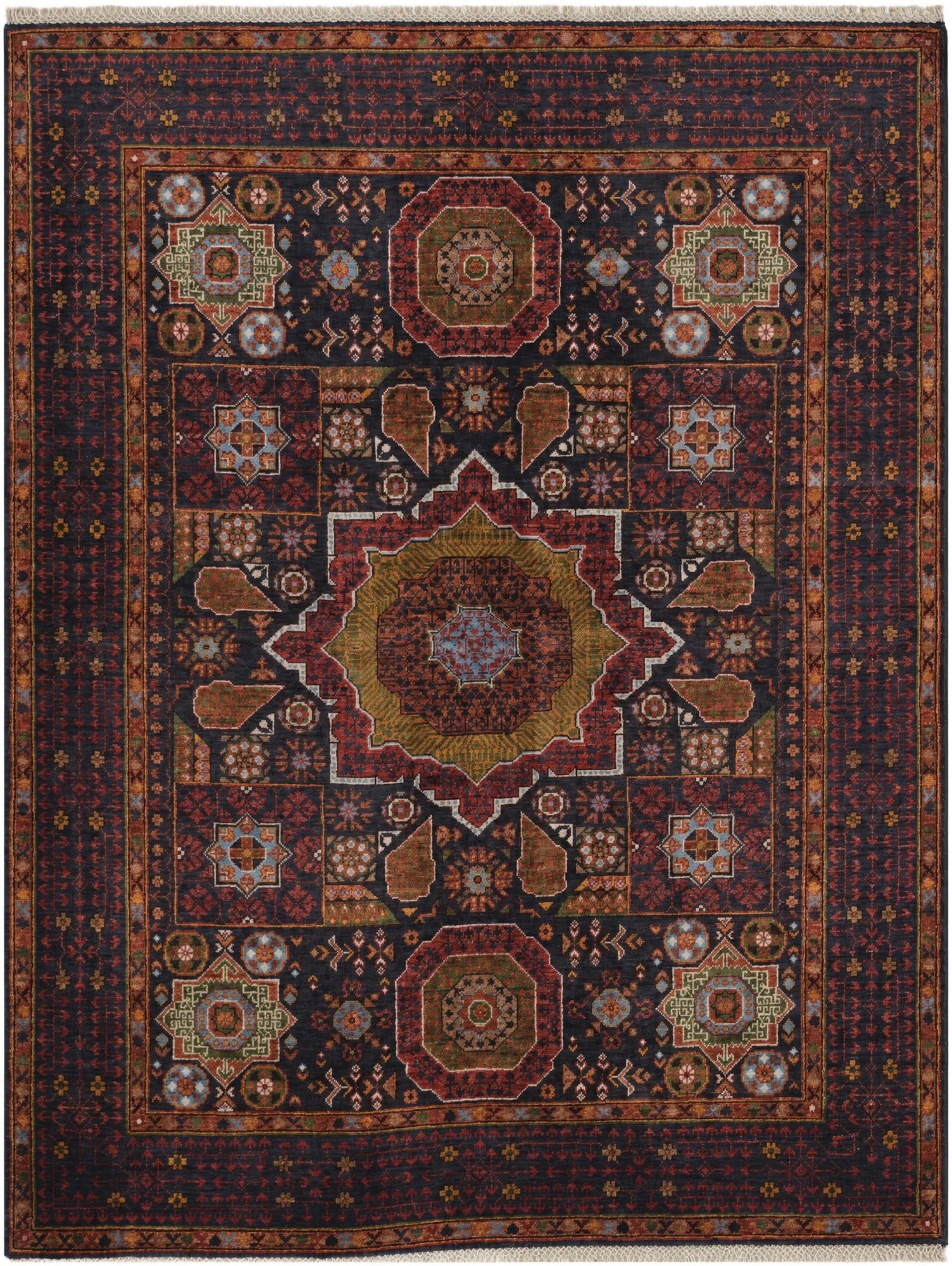 5' x 6' 7 Hand Knotted Mamluk Ziegler Rug