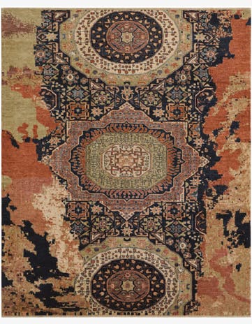 7' 11 x 9' 7 Hand Knotted Mamluk Ziegler Rug