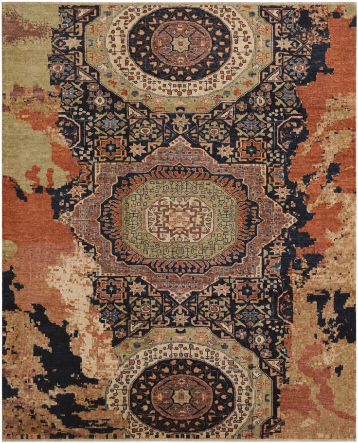 Detail image of 240cm x 290cm anudado a mano Mamluk Ziegler Alfombra