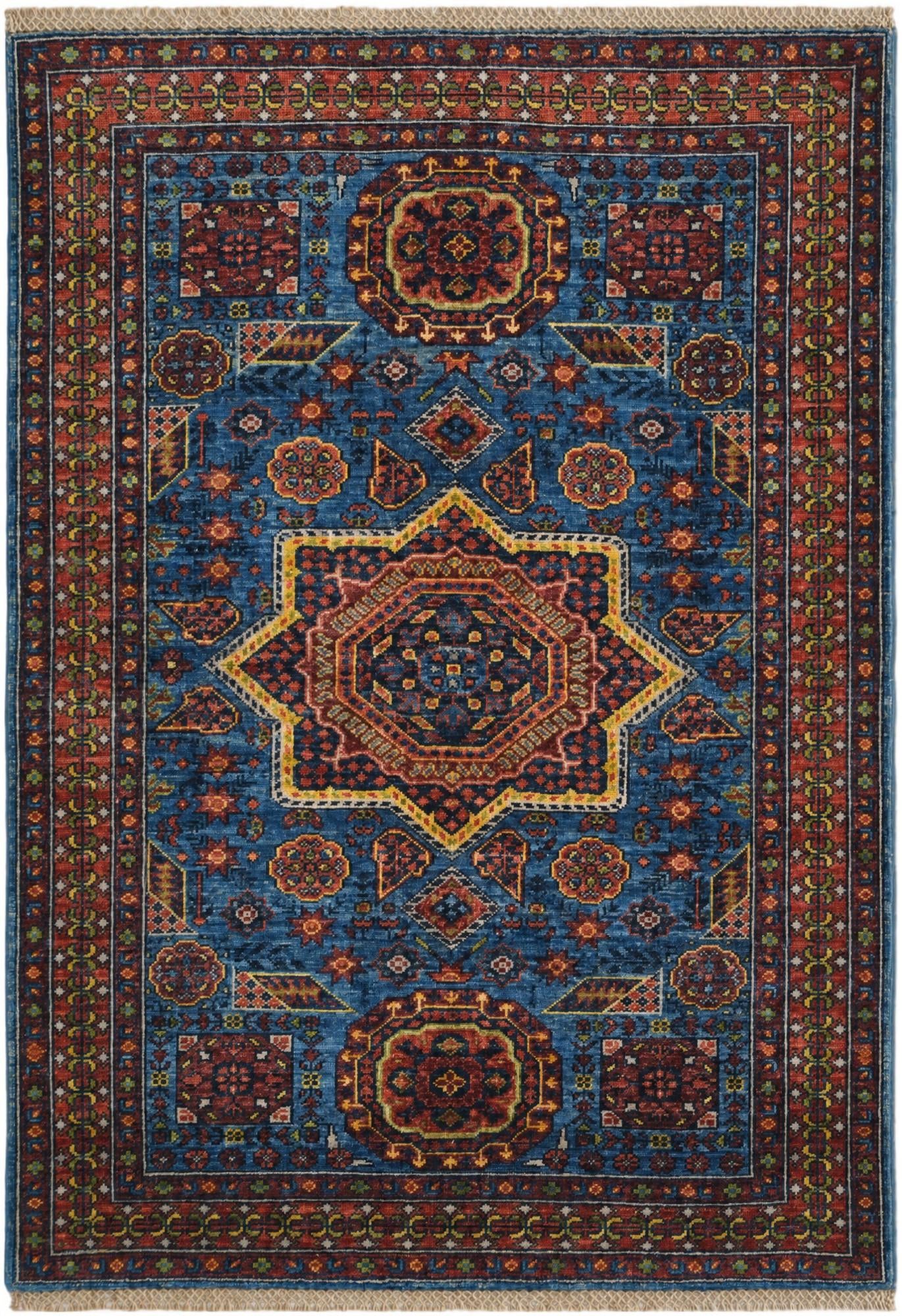 3' 5 x 5' Hand Knotted Mamluk Ziegler Rug