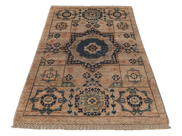 1' 11 x 3' 7 Hand Knotted Mamluk Ziegler Rug