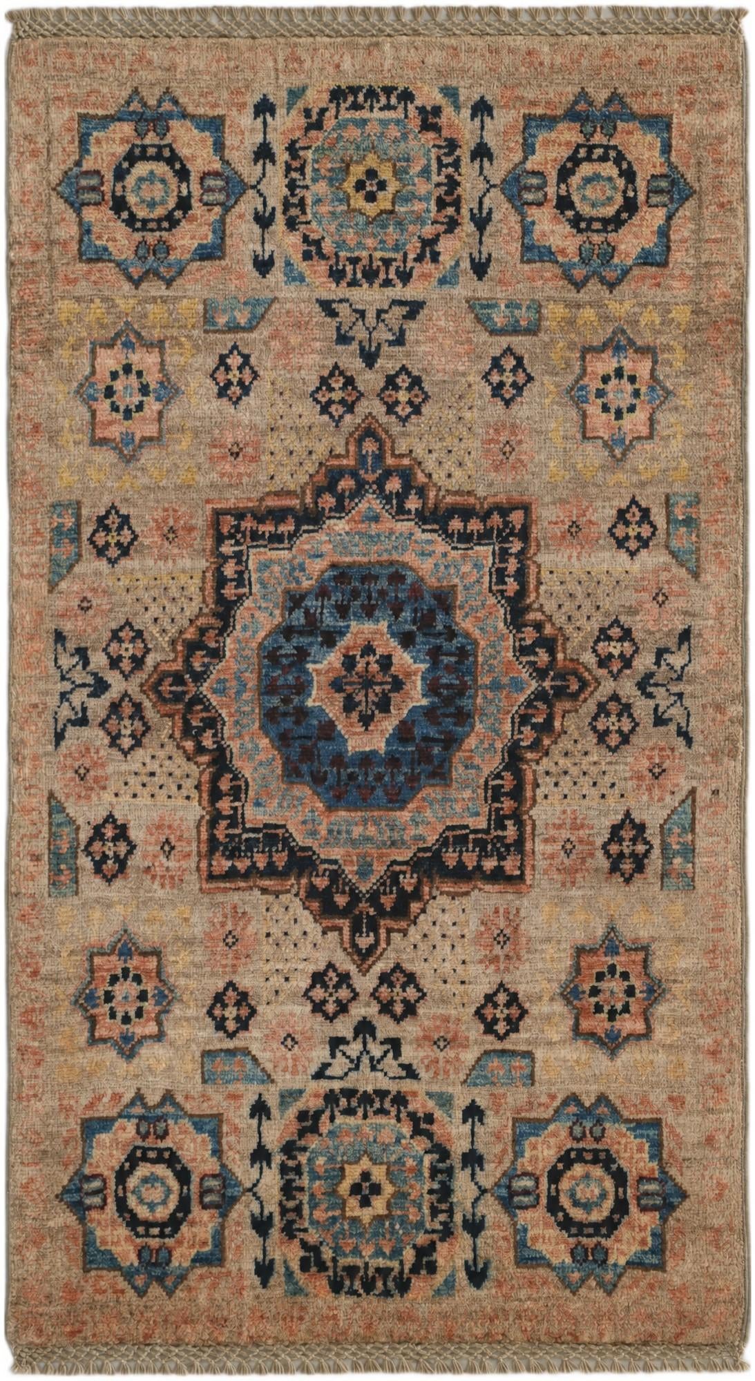 1' 11 x 3' 7 Hand Knotted Mamluk Ziegler Rug