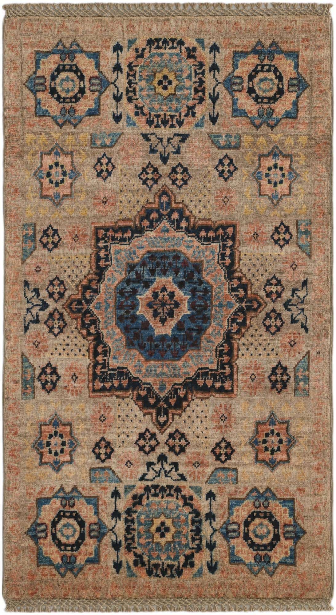 1' 11 x 3' 7 Hand Knotted Mamluk Ziegler Rug