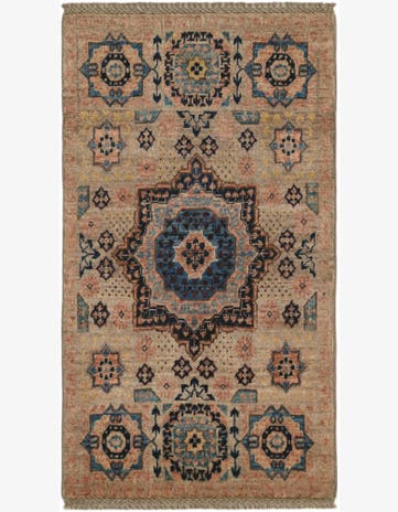 1' 11 x 3' 7 Hand Knotted Mamluk Ziegler Rug
