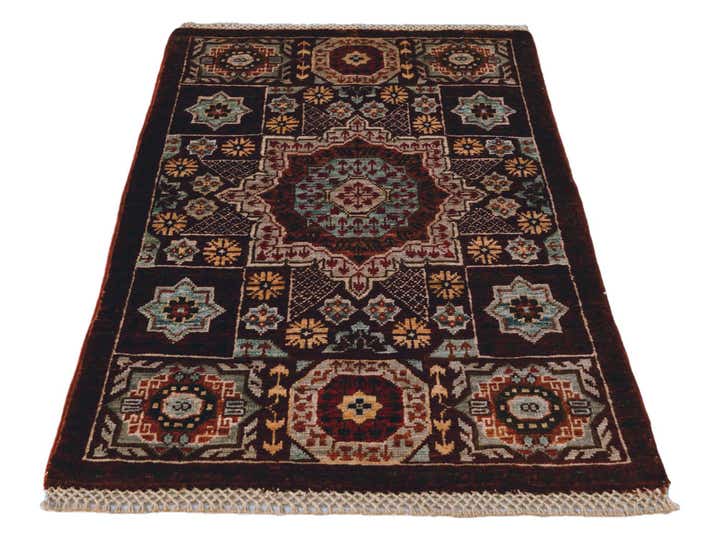 2' x 3' 2 Hand Knotted Mamluk Ziegler Rug