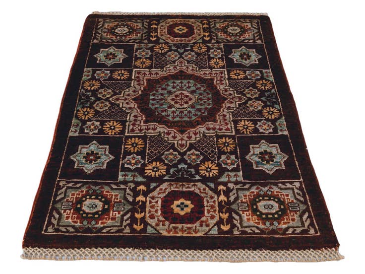 Detail image of 2' x 3' 2 Hand Knotted Mamluk Ziegler Rug