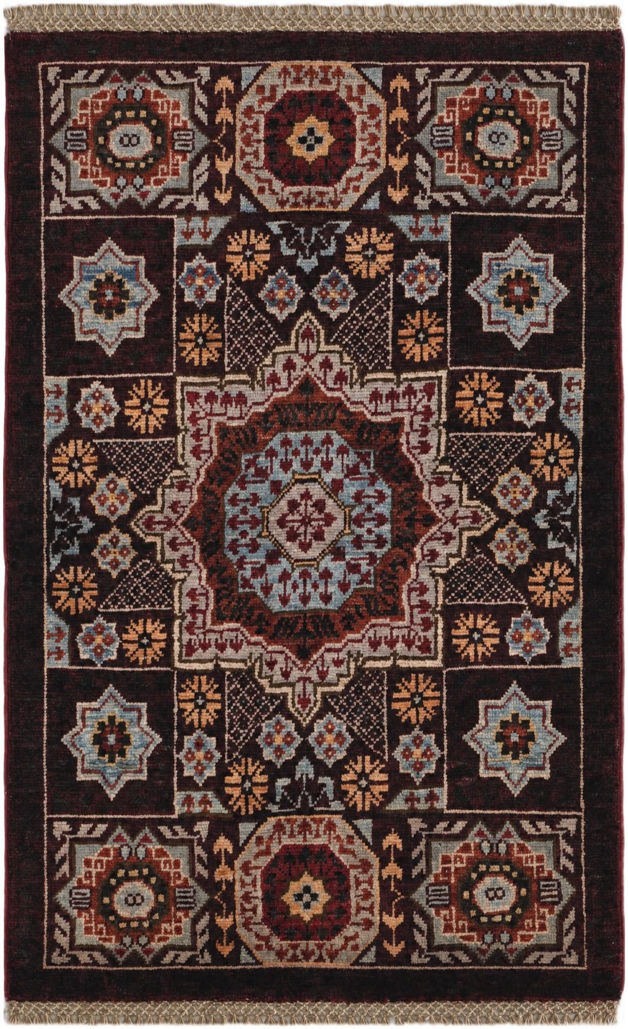 2' x 3' 2 Hand Knotted Mamluk Ziegler Rug