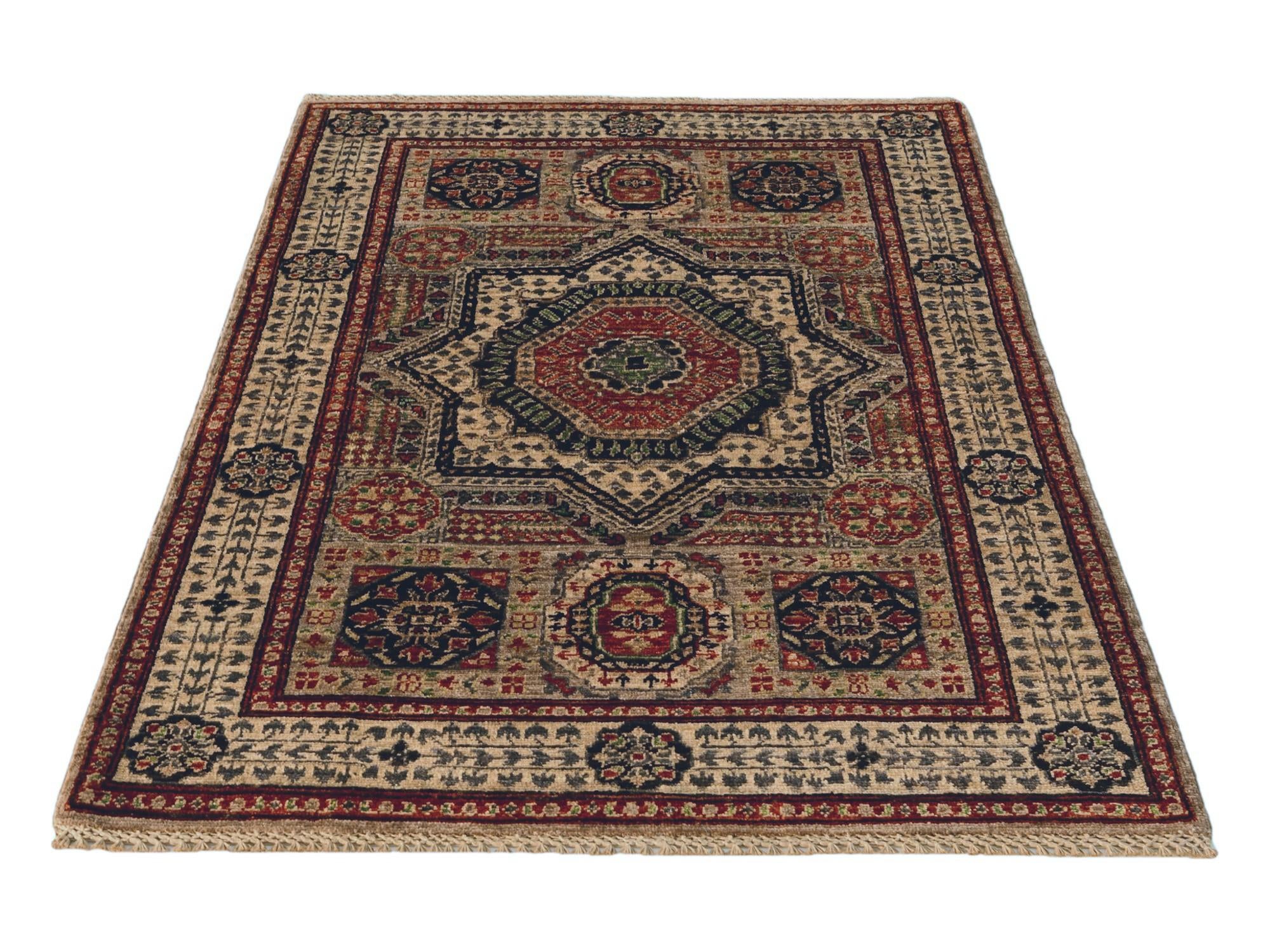 3' 5 x 5' Hand Knotted Mamluk Ziegler Rug