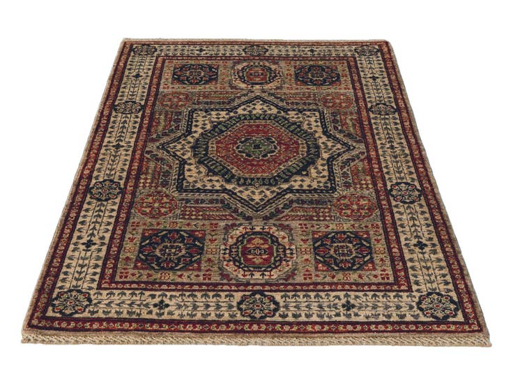 Detail image of 3' 5 x 5' Hand Knotted Mamluk Ziegler Rug