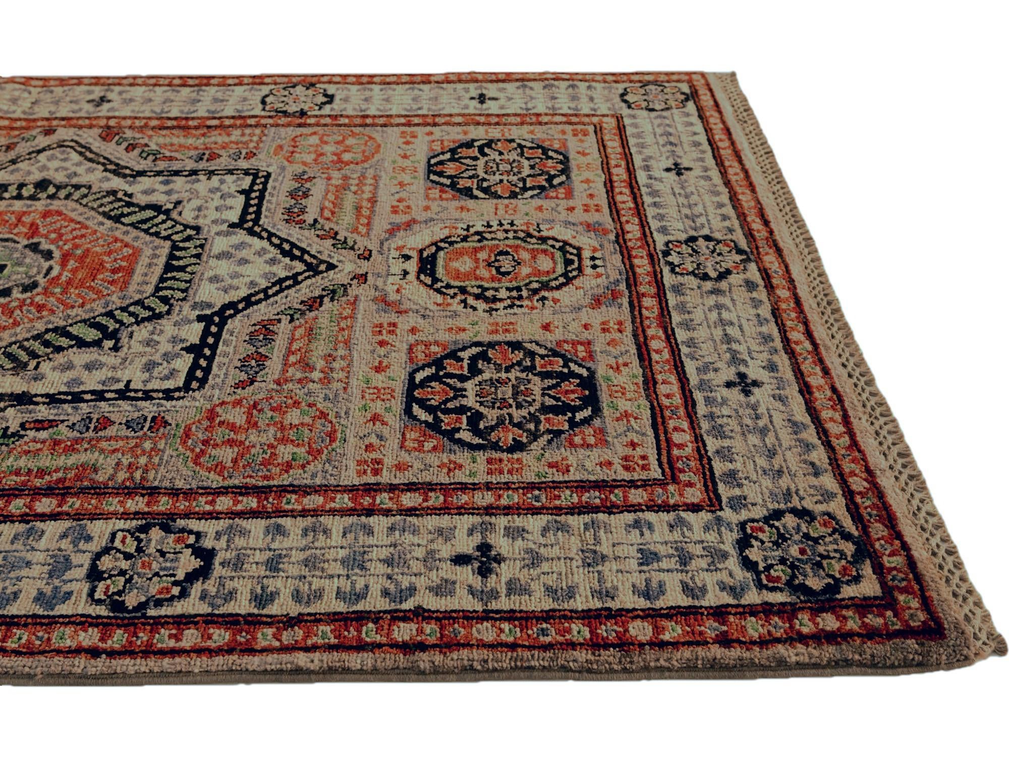 3' 5 x 5' Hand Knotted Mamluk Ziegler Rug