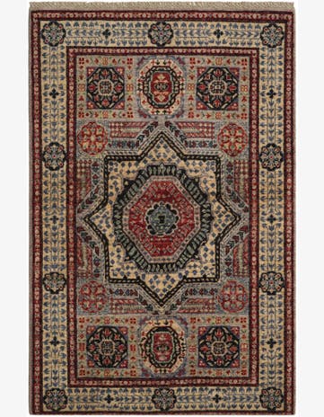 3' 5 x 5' Hand Knotted Mamluk Ziegler Rug
