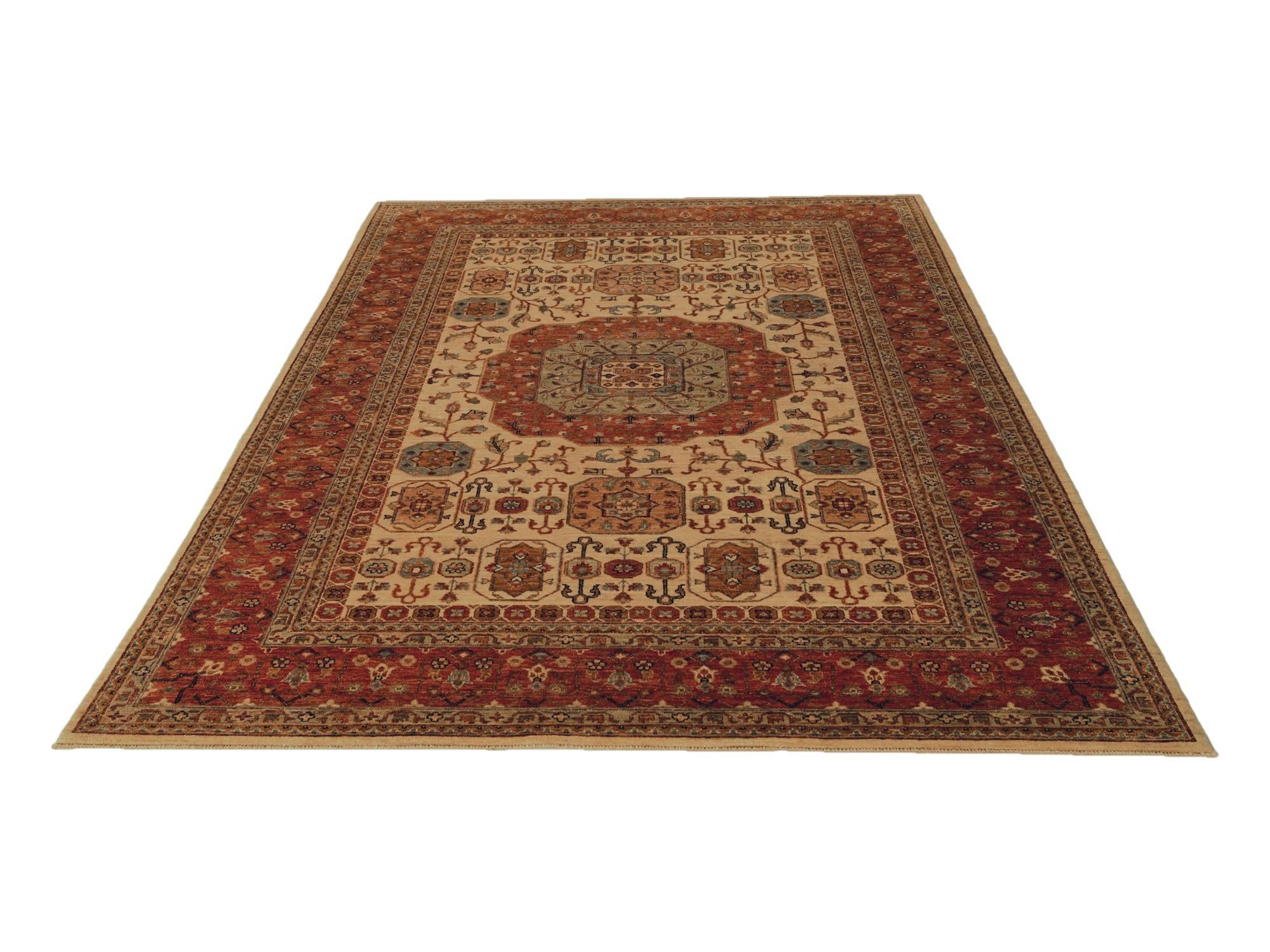 6' 9 x 9' 7 Hand Knotted Mamluk Ziegler Rug