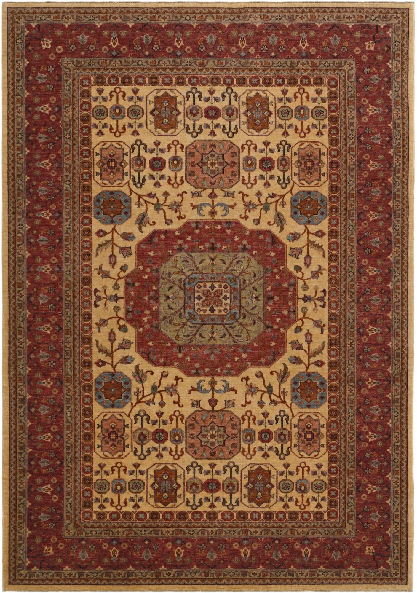 6' 9 x 9' 7 Hand Knotted Mamluk Ziegler Rug
