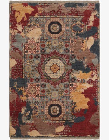 3' 4 x 5' Hand Knotted Mamluk Ziegler Rug