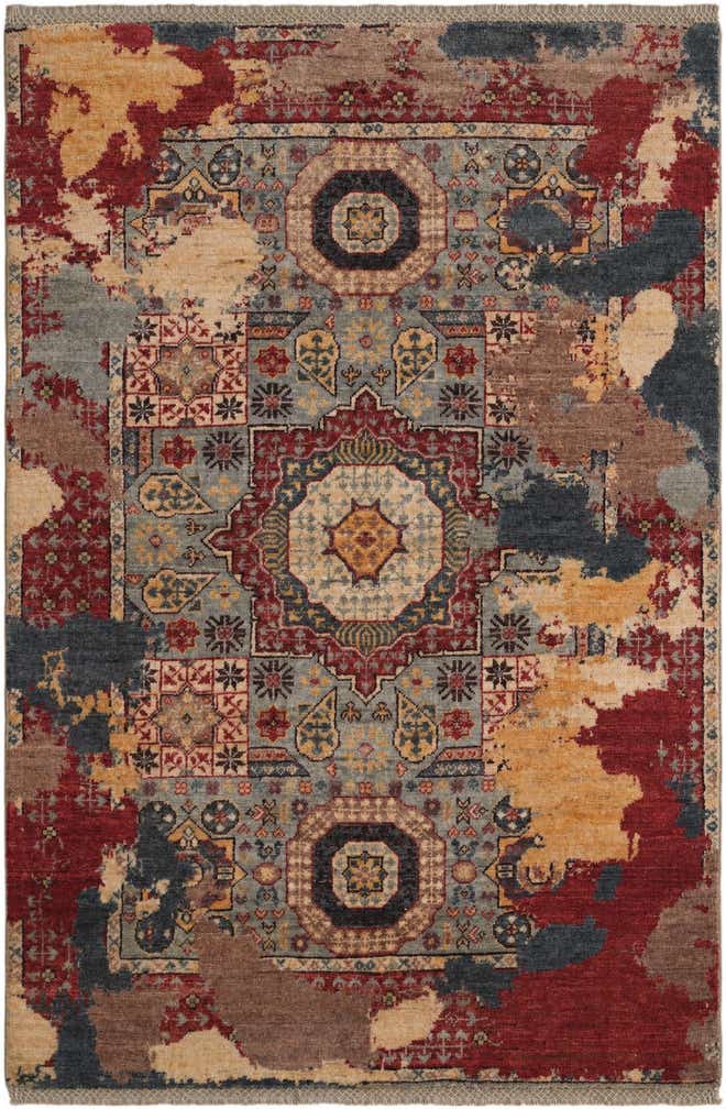 3' 4 x 5' Hand Knotted Mamluk Ziegler Rug
