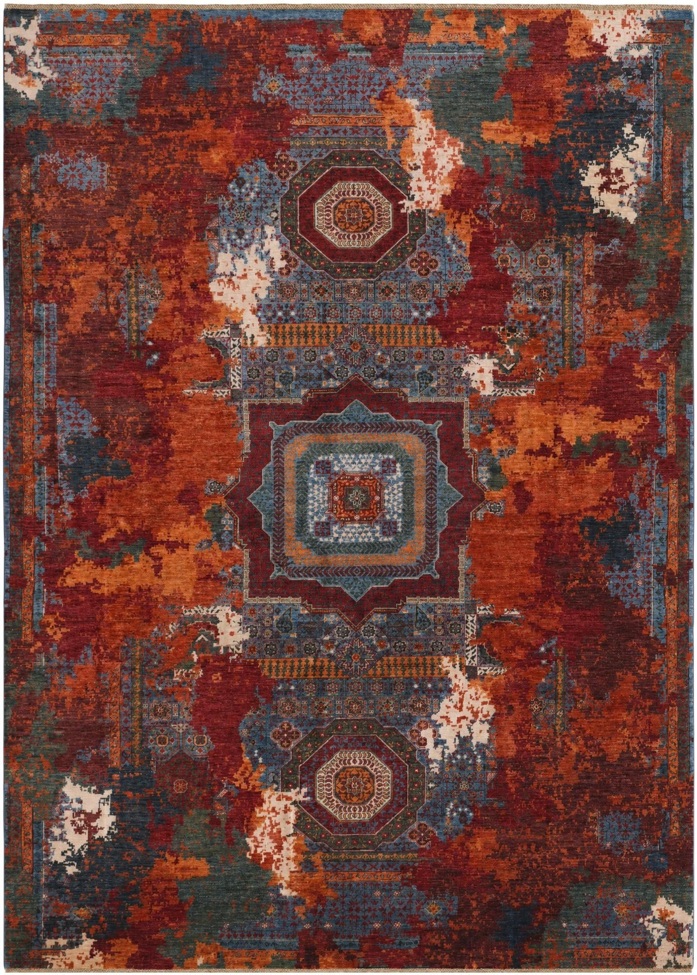 9' 3 x 12' 8 Hand Knotted Mamluk Ziegler Rug