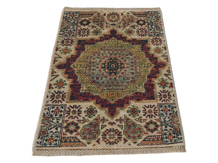 Detail image of 2' x 2' 11 Hand Knotted Mamluk Ziegler Rug