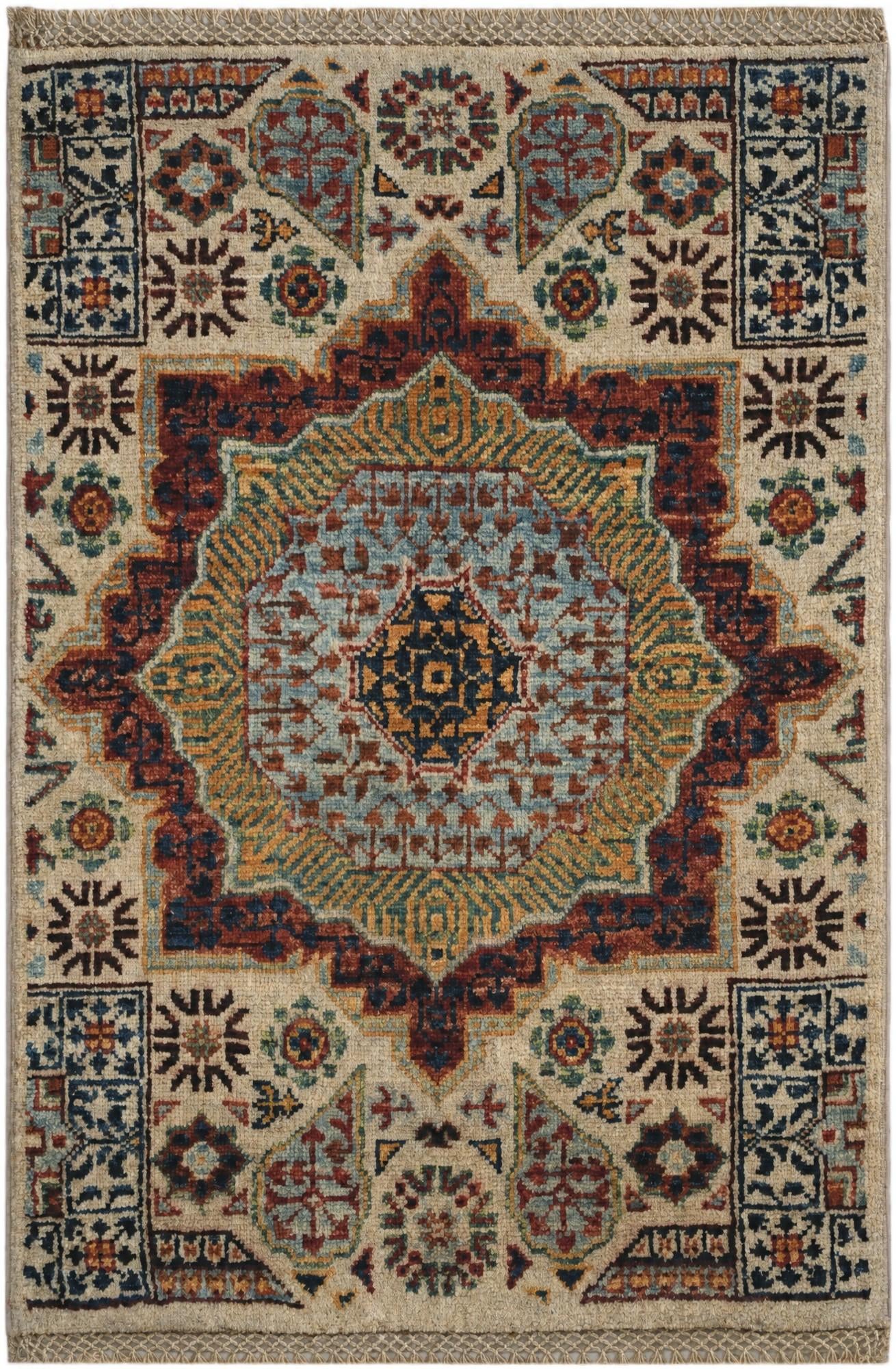 2' x 2' 11 Hand Knotted Mamluk Ziegler Rug