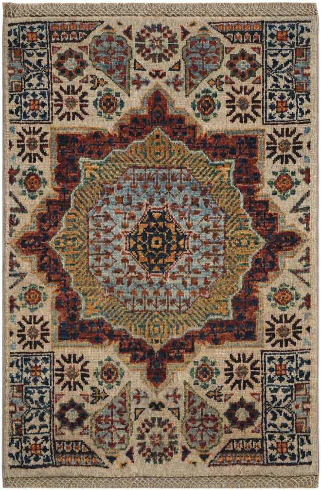 2' x 2' 11 Hand Knotted Mamluk Ziegler Rug