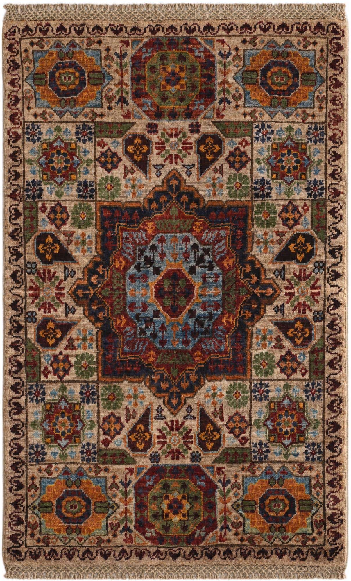 2' x 3' 1 Hand Knotted Mamluk Ziegler Rug