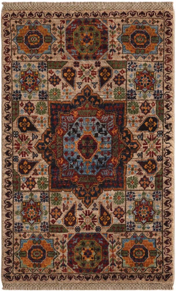 2' x 3' 1 Hand Knotted Mamluk Ziegler Rug