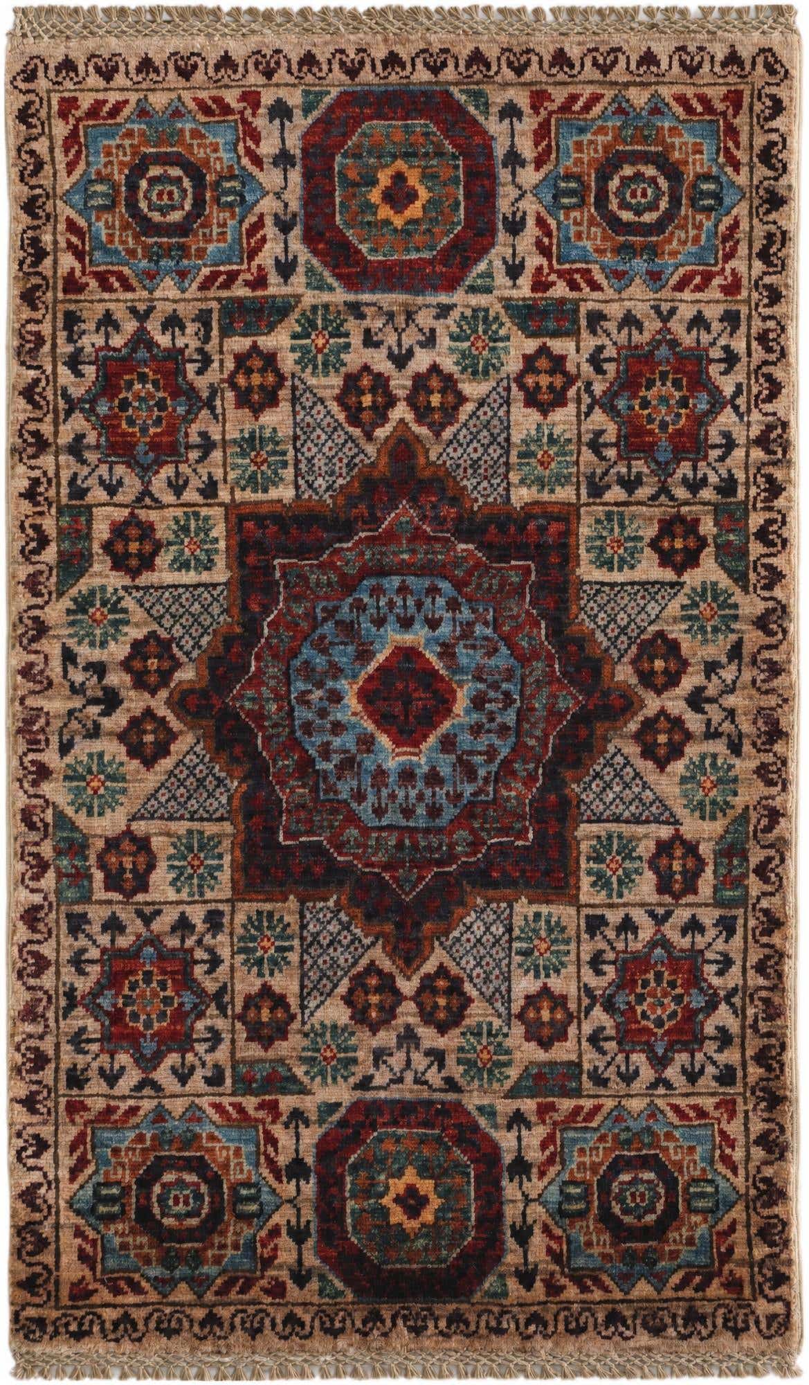 2' x 3' 3 Hand Knotted Mamluk Ziegler Rug