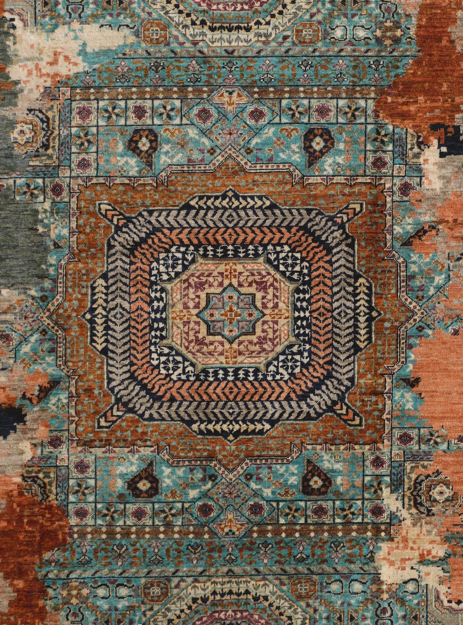8' 2 x 9' 8 Hand Knotted Mamluk Ziegler Rug