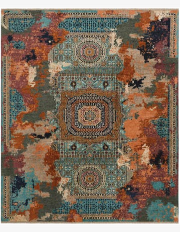 8' 2 x 9' 8 Hand Knotted Mamluk Ziegler Rug