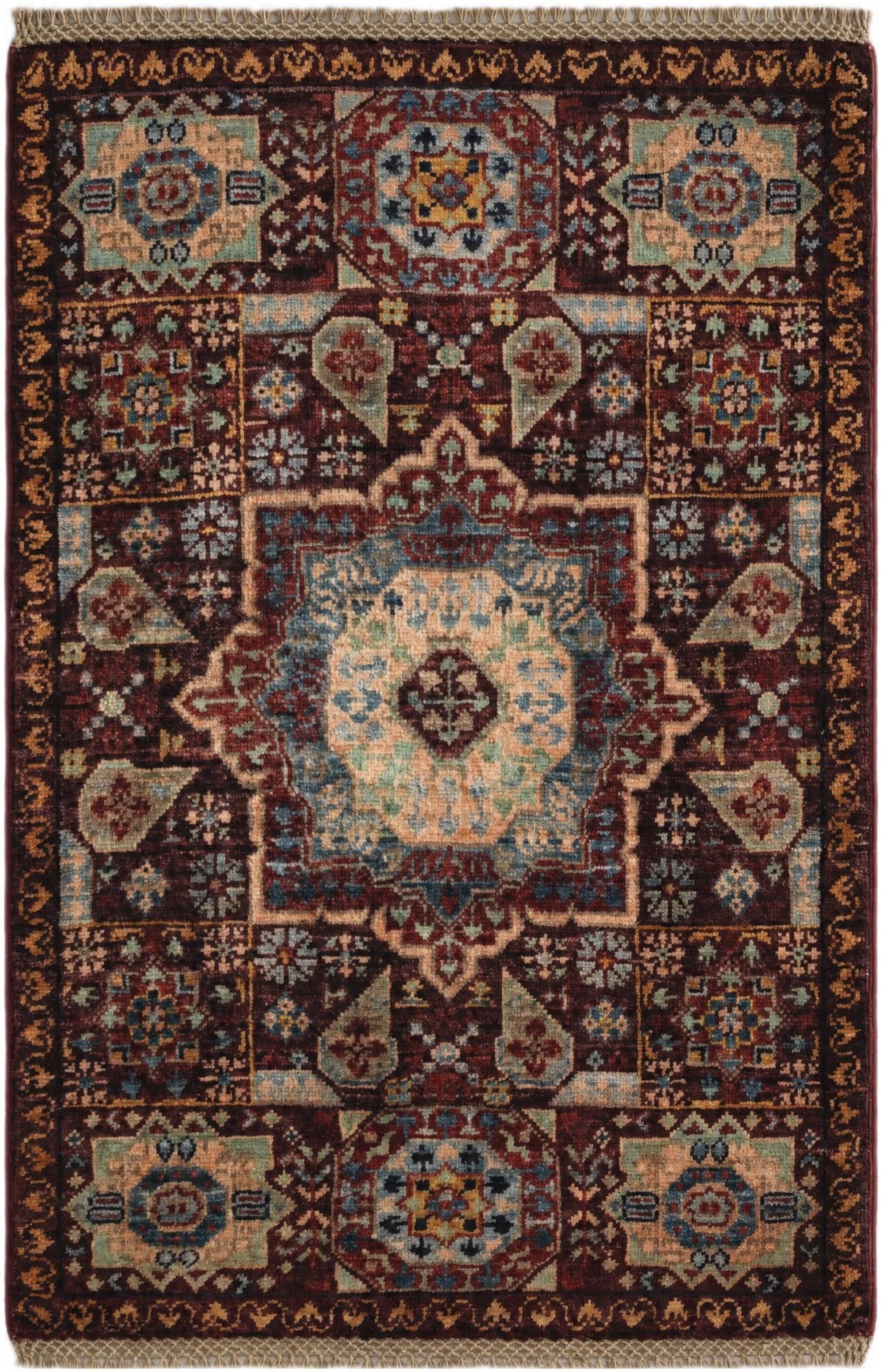 2' 2 x 3' 2 Hand Knotted Mamluk Ziegler Rug