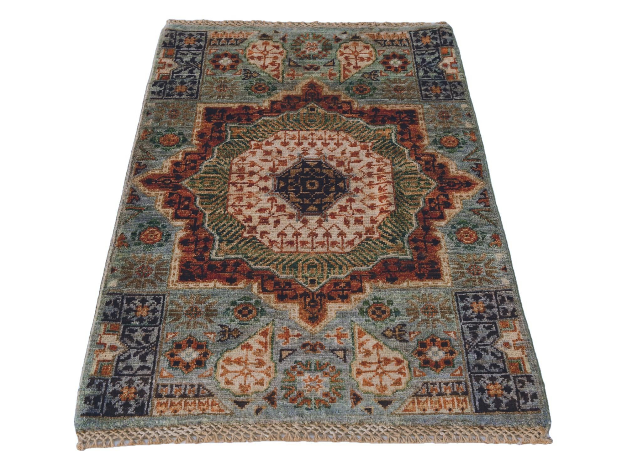 2' 1 x 2' 11 Hand Knotted Mamluk Ziegler Rug