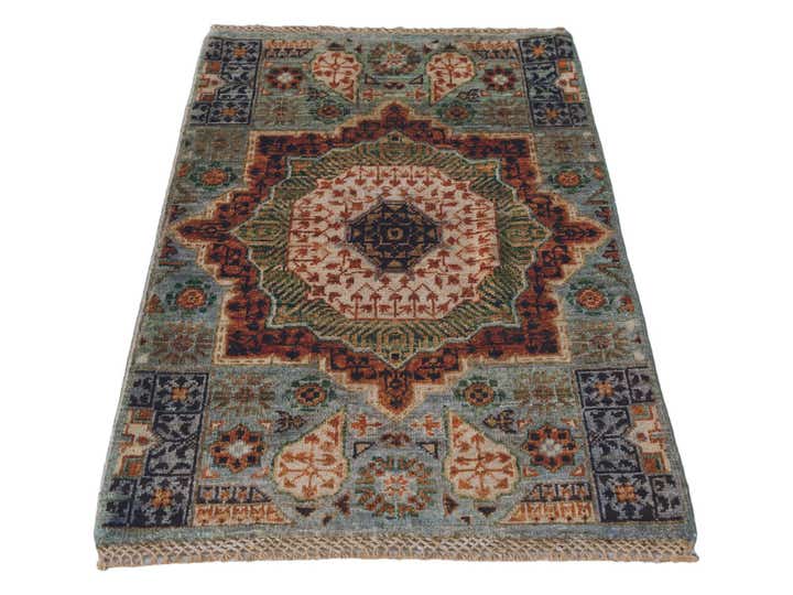 2' 1 x 2' 11 Hand Knotted Mamluk Ziegler Rug
